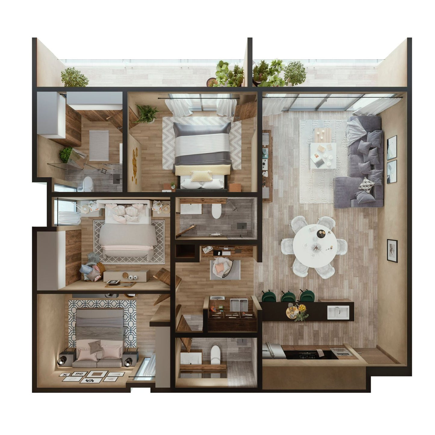 DEPARTAMENTO INCREIBLE 3 HABT. CON VISTA A PARQUE METROPOLITANO