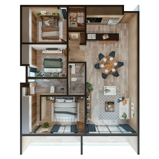 DEPARTAMENTO 3 HABT. CON VISTA A PARQUE METROPOLITANO